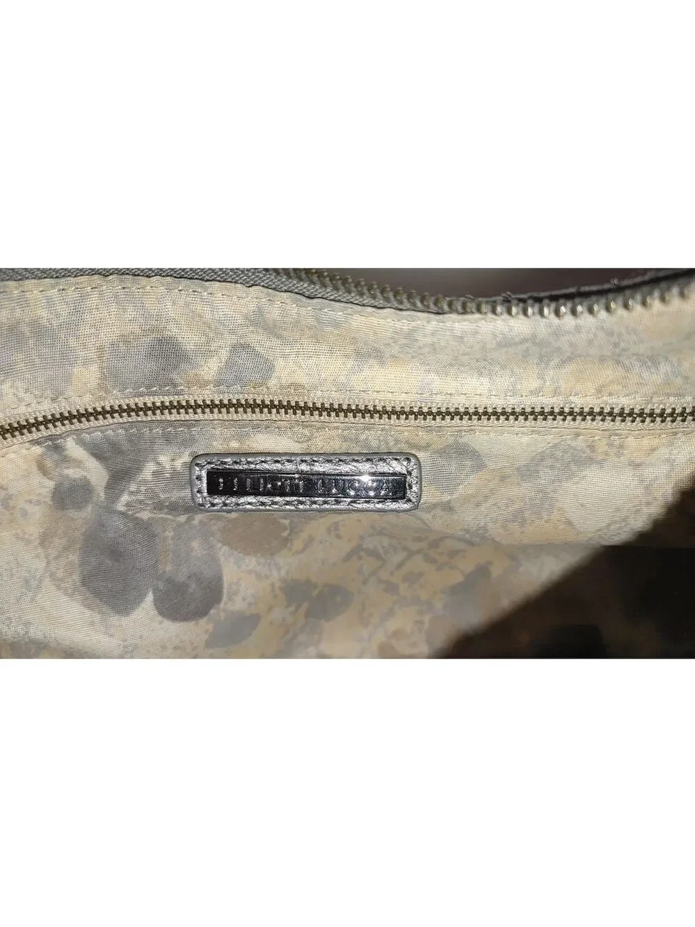Elliott Lucca Metallic Silver Hobo Bag